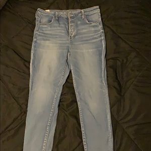 Light blue jeans full button up